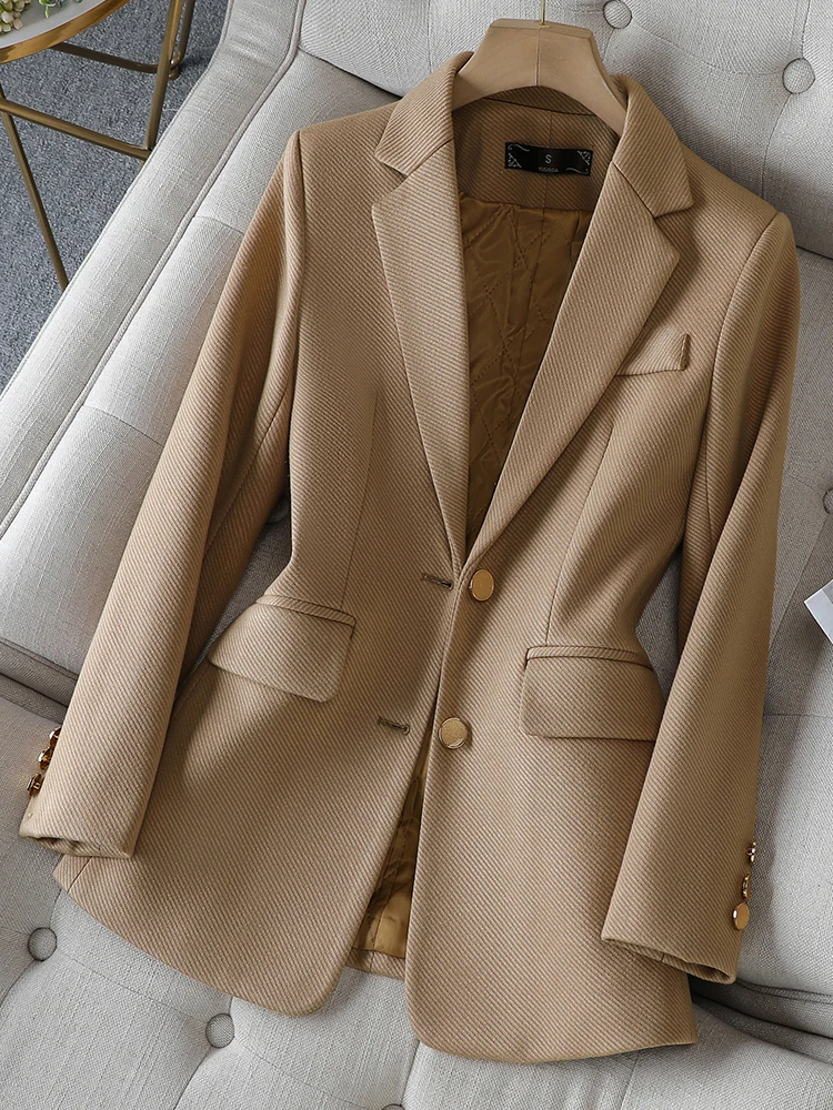 Women'S Formal Wear Jackets - เสื้อเบลเซอร์แฟชั่นผู้หญิง สีเขียว ดำ คากี แขนยาว สำหรับทำงาน