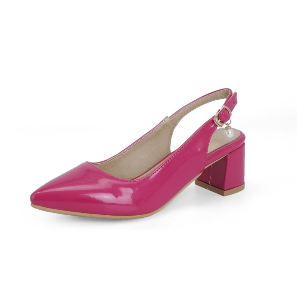 รองเท้าส้นสูงแบบสวมเปิดส้นหนัง - Slingback Heel Formal บทวิจารณ์และราคา