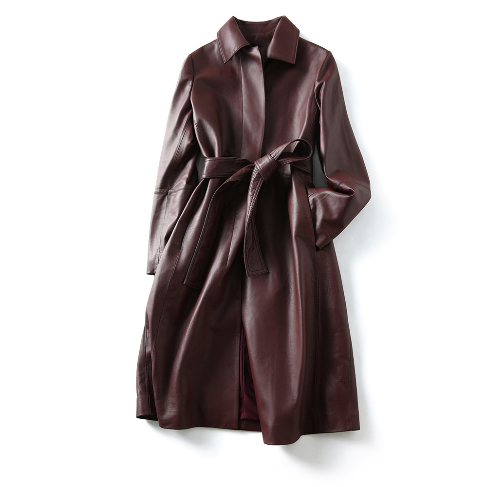 เสื้อโค้ทหนังแท้สำหรับผู้หญิง  - Trench Coat Formal บทวิจารณ์และราคา