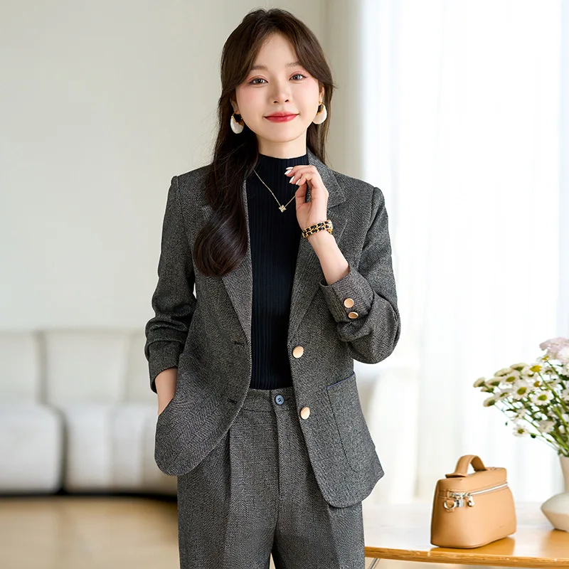 Pop คุณภาพสูงผ้ากํามะหยี่ฤดูใบ - Women'S Formal Wear Pantsuits บทวิจารณ์และราคา