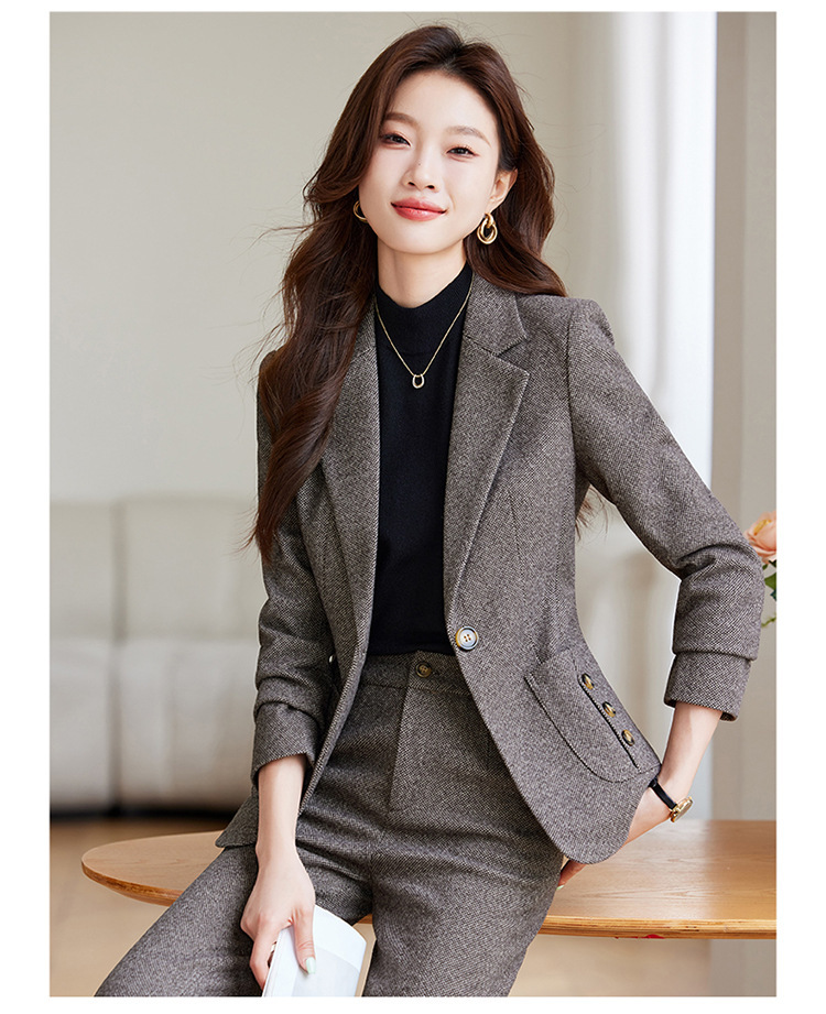 ชุดสูทผู้หญิงคุณภาพสูง ชุดทำงา - Women'S Formal Wear Pantsuits บทวิจารณ์และราคา