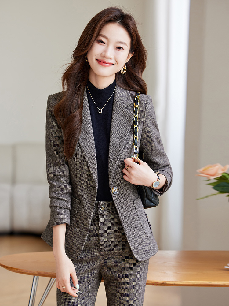 ชุดสูทผู้หญิงคุณภาพสูง ชุดทำงา - Women'S Formal Wear Pantsuits บทวิจารณ์และราคา