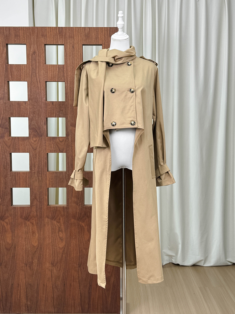 เสื้อโค้ทเทรนช์ผู้หญิง ทรงยาวด - Trench Coat Formal บทวิจารณ์และราคา