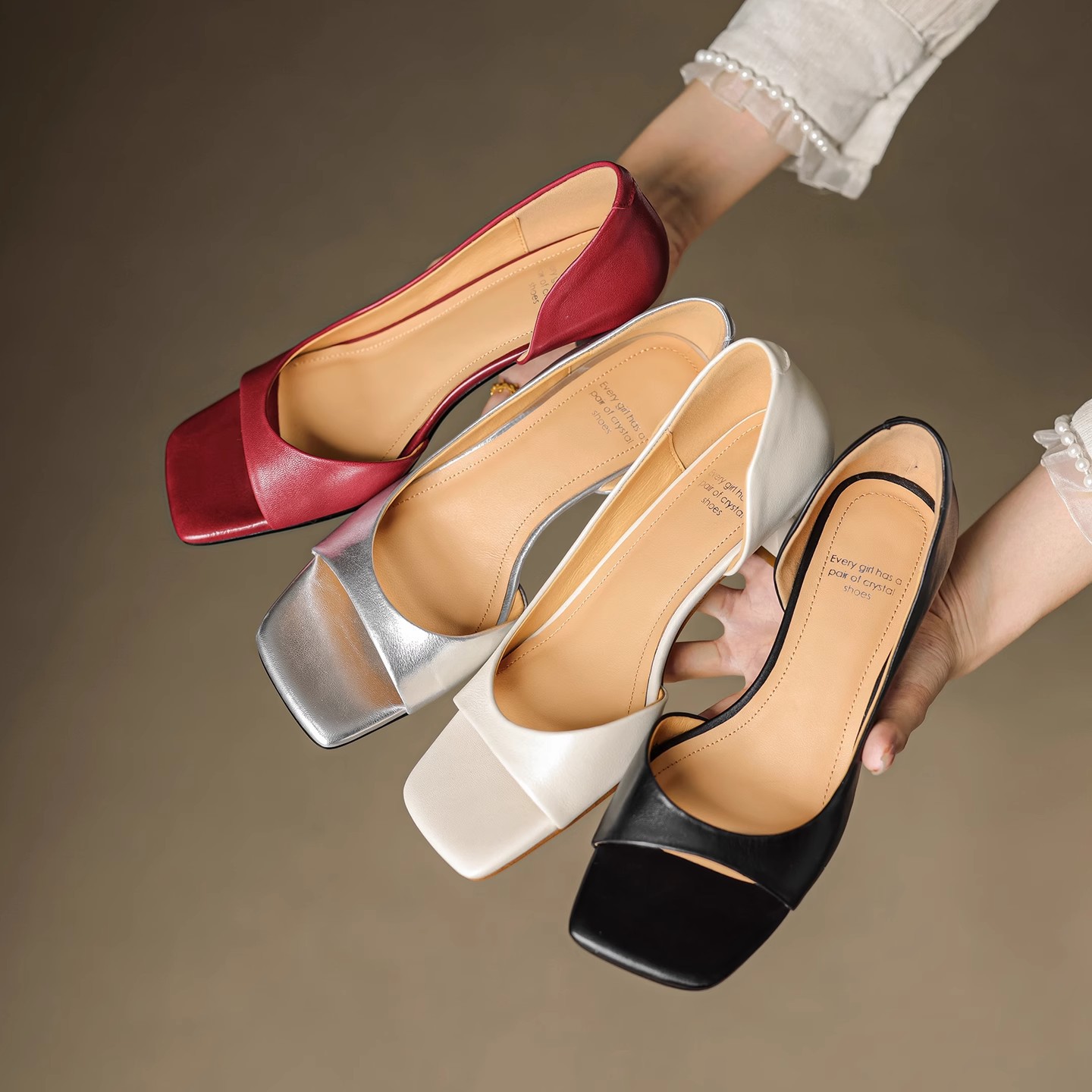 รองเท้าแตะส้นสูงเปิดนิ้วเท้าที - Kitten Heel Women บทวิจารณ์และราคา