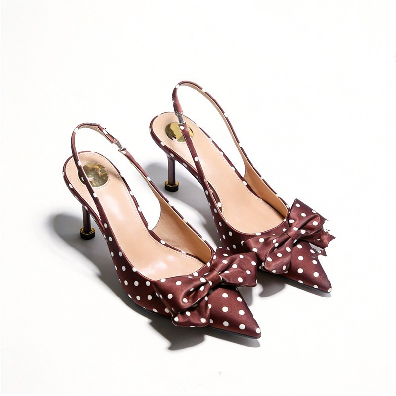 รองเท้าส้นสูงลายจุดสำหรับผู้หญ - Kitten Heel Women บทวิจารณ์และราคา
