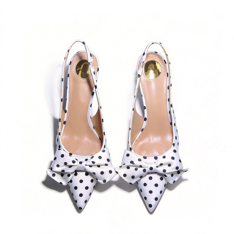 รองเท้าส้นสูงลายจุดสำหรับผู้หญ - Kitten Heel Women บทวิจารณ์และราคา