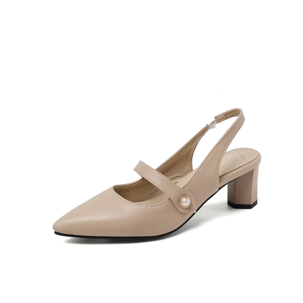 รองเท้าส้นสูงแบบสวมเปิดส้นสีเบ - Slingback Heel Formal บทวิจารณ์และราคา