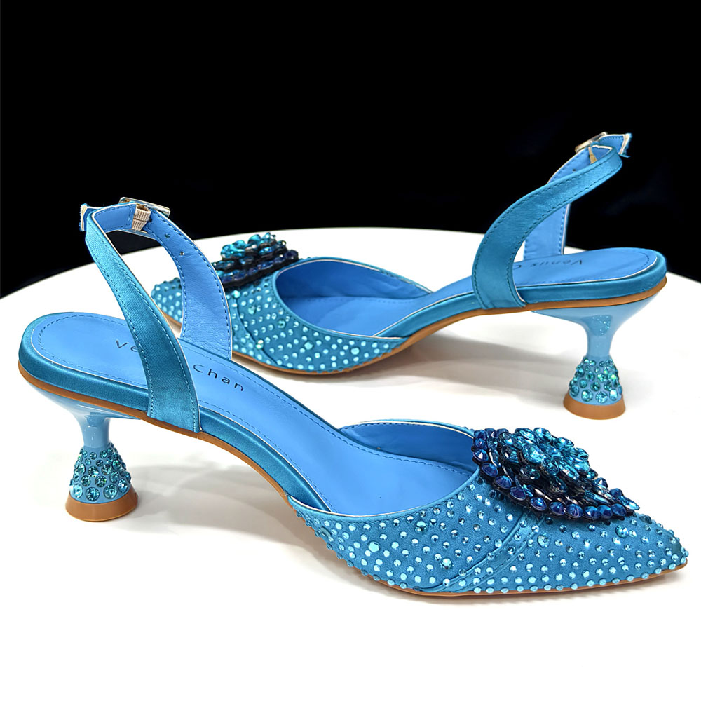 รองเท้าส้นสูงประดับคริสตัลและก - Slingback Heel Formal บทวิจารณ์และราคา