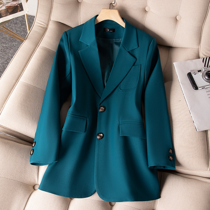 สีฟ้าสีดําสีเขียวผู้หญิงอย่างเ - Women'S Formal Wear Jackets บทวิจารณ์และราคา